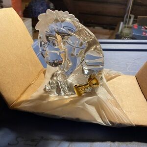 Lenox crystal disney eeyore 24k gold bow new with box & paper work